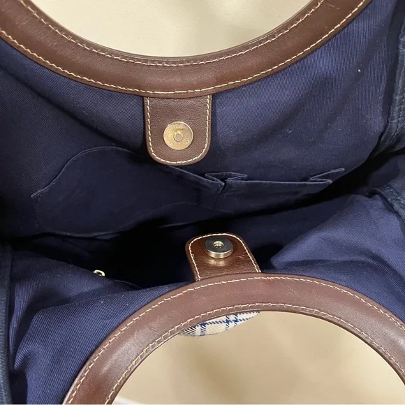 RARE J. McLaughlin Tartan Handbag Vintage Wool /Leather plaid Handbag - Picture 11 of 15